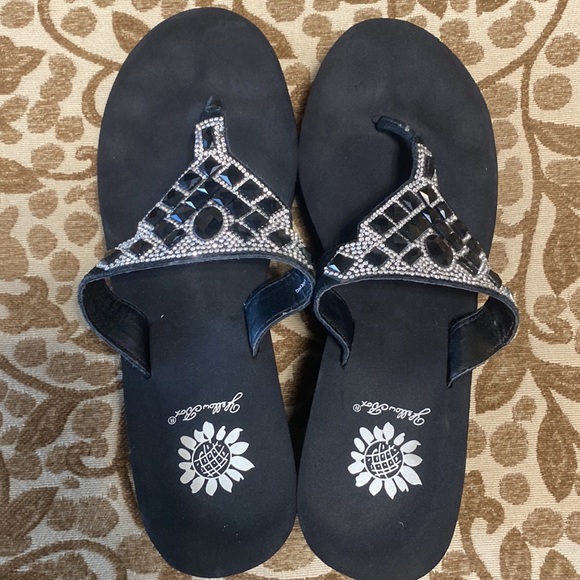 Black Bling Wedges by Yellow Box - Picture 2 of 5